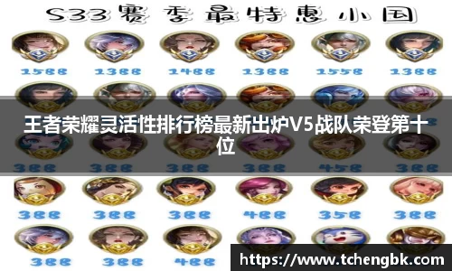 王者荣耀灵活性排行榜最新出炉V5战队荣登第十位