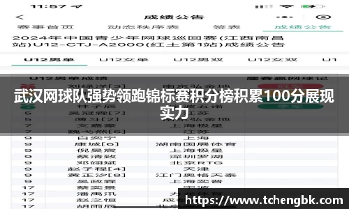 武汉网球队强势领跑锦标赛积分榜积累100分展现实力